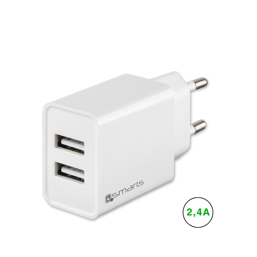 4Smarts Power adapter 220V m/ 2 USB udgang